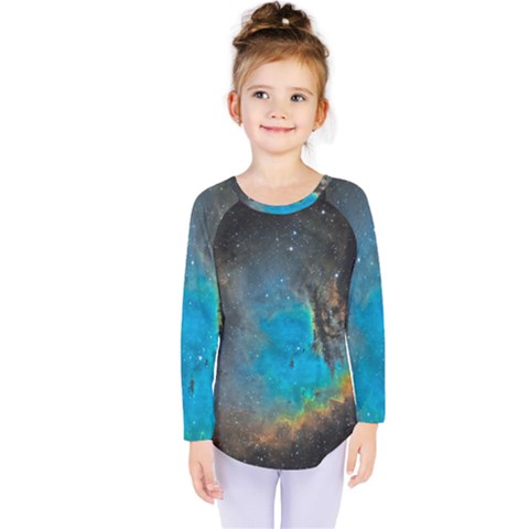 Pacman Nebula (ngc281) Kids  Long Sleeve Tee by idjy