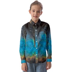 Pacman Nebula (ngc281) Kids  Long Sleeve Shirt by idjy