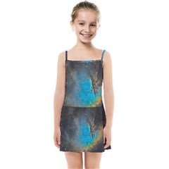 Pacman Nebula (ngc281) Kids  Summer Sun Dress by idjy