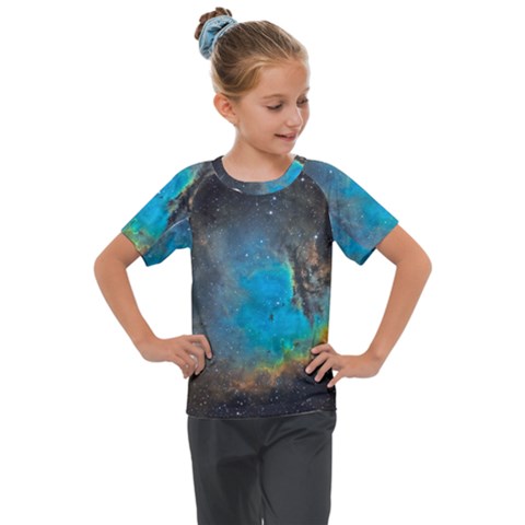 Pacman Nebula (ngc281) Kids  Mesh Piece Tee by idjy