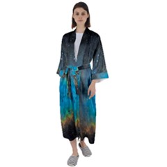 Pacman Nebula (ngc281) Maxi Satin Kimono by idjy