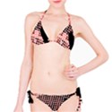 Abstrait Effet Formes Noir/Rose Classic Bikini Set View1