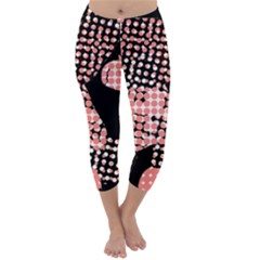 Abstrait Effet Formes Noir/rose Capri Winter Leggings  by kcreatif