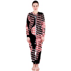 Abstrait Effet Formes Noir/rose Onepiece Jumpsuit (ladies) by kcreatif