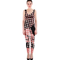 Abstrait Effet Formes Noir/rose One Piece Catsuit by kcreatif