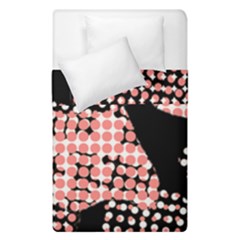 Abstrait Effet Formes Noir/rose Duvet Cover Double Side (single Size) by kcreatif