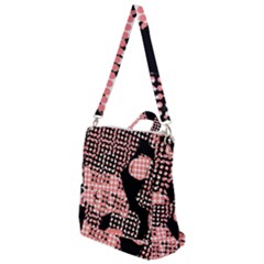 Abstrait Effet Formes Noir/rose Crossbody Backpack by kcreatif