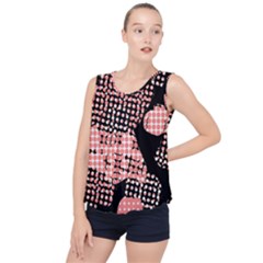 Abstrait Effet Formes Noir/rose Bubble Hem Chiffon Tank Top by kcreatif