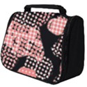 Abstrait Effet Formes Noir/Rose Full Print Travel Pouch (Big) View1