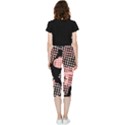 Abstrait Effet Formes Noir/Rose Inside Out Lightweight Velour Capri Leggings  View2