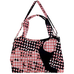 Abstrait Effet Formes Noir/rose Double Compartment Shoulder Bag by kcreatif