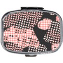 Abstrait Effet Formes Noir/Rose Mini Square Pill Box View1