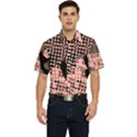 Abstrait Effet Formes Noir/Rose Men s Short Sleeve Pocket Shirt  View1