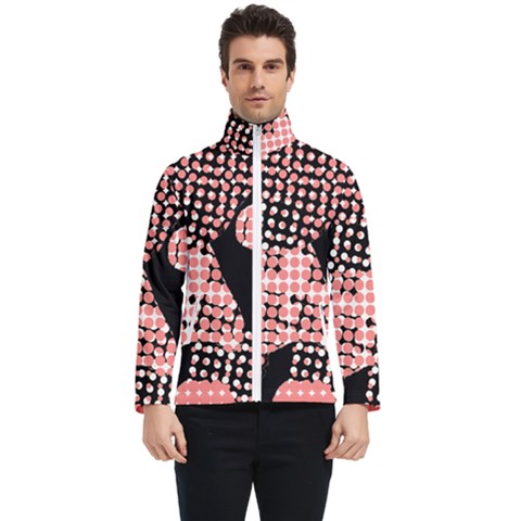 Abstrait Effet Formes Noir/rose Men s Bomber Jacket by kcreatif