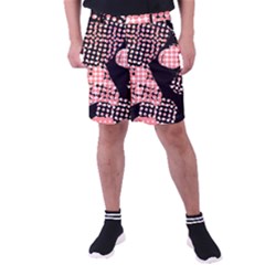 Abstrait Effet Formes Noir/rose Men s Pocket Shorts by kcreatif