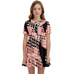 Abstrait Effet Formes Noir/rose Kids  Sweet Collar Dress by kcreatif