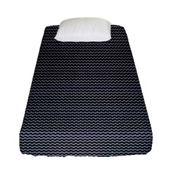 Chevron Colors Blanc/noir Fitted Sheet (single Size) by kcreatif