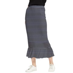 Chevron Colors Blanc/noir Maxi Fishtail Chiffon Skirt