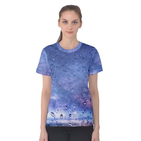 Gouttes D eau Galaxy Women s Cotton Tee by kcreatif