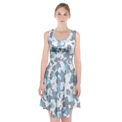 Camouflageblancbleu Racerback Midi Dress by kcreatif