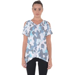 Camouflageblancbleu Cut Out Side Drop Tee by kcreatif