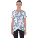 Camouflageblancbleu Cut Out Side Drop Tee View1