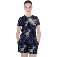 Charcoal Faker Women s Tee and Shorts Set