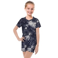 Charcoal Faker Kids  Mesh Tee and Shorts Set