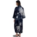 Charcoal Faker Maxi Satin Kimono View2