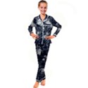 Charcoal Faker Kid s Satin Long Sleeve Pajamas Set View1