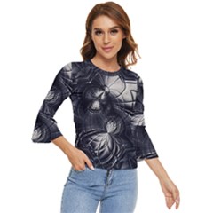 Charcoal Faker Bell Sleeve Top