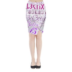 3cl3ctix Wordart Midi Wrap Pencil Skirt by 3cl3ctix