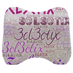 3cl3ctix Wordart Velour Head Support Cushion by 3cl3ctix