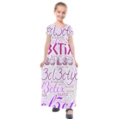 3cl3ctix Wordart Kids  Short Sleeve Maxi Dress