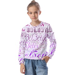 3cl3ctix Wordart Kids  Long Sleeve Tee With Frill 