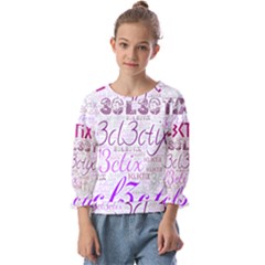 3cl3ctix Wordart Kids  Cuff Sleeve Top