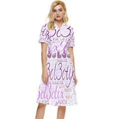 3cl3ctix Wordart Button Top Knee Length Dress