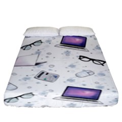 Computer Work Fitted Sheet (king Size) by SychEva