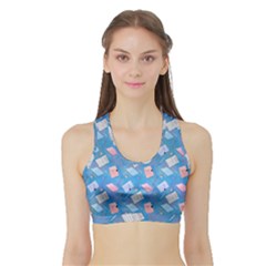 Notepads Pens And Pencils Sports Bra With Border by SychEva