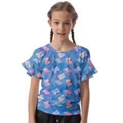 Notepads Pens And Pencils Kids  Cut Out Flutter Sleeves by SychEva