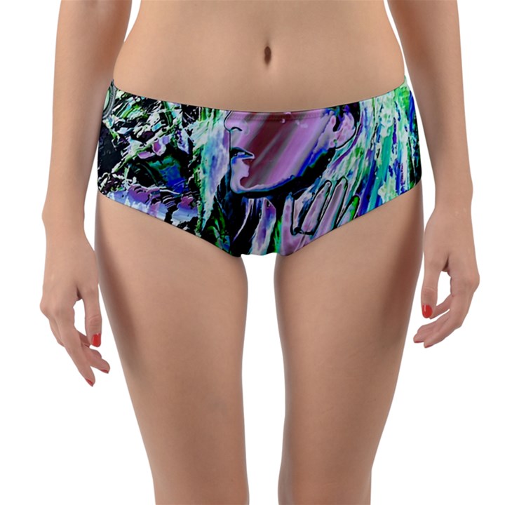 Glam Rocker Reversible Mid-Waist Bikini Bottoms