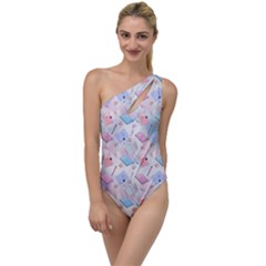 Notepads Pens And Pencils To One Side Swimsuit by SychEva