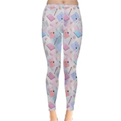 Notepads Pens And Pencils Inside Out Leggings by SychEva