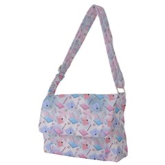 Notepads Pens And Pencils Full Print Messenger Bag (m) by SychEva