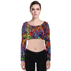 New-282 New-282 New-282 New-282 Velvet Long Sleeve Crop Top by ArtworkByPatrick