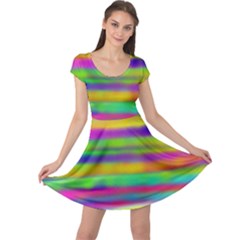 Mermaid And Unicorn Colors For Joy Cap Sleeve Dress by pepitasart