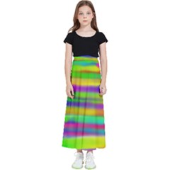 Mermaid And Unicorn Colors For Joy Kids  Flared Maxi Skirt by pepitasart