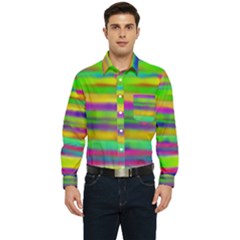 Mermaid And Unicorn Colors For Joy Men s Long Sleeve Pocket Shirt  by pepitasart