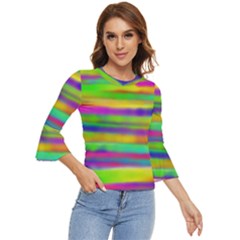 Mermaid And Unicorn Colors For Joy Bell Sleeve Top