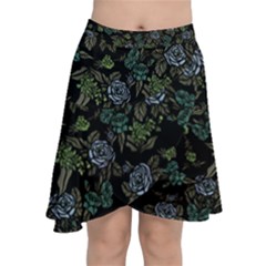 Moody Flora Chiffon Wrap Front Skirt